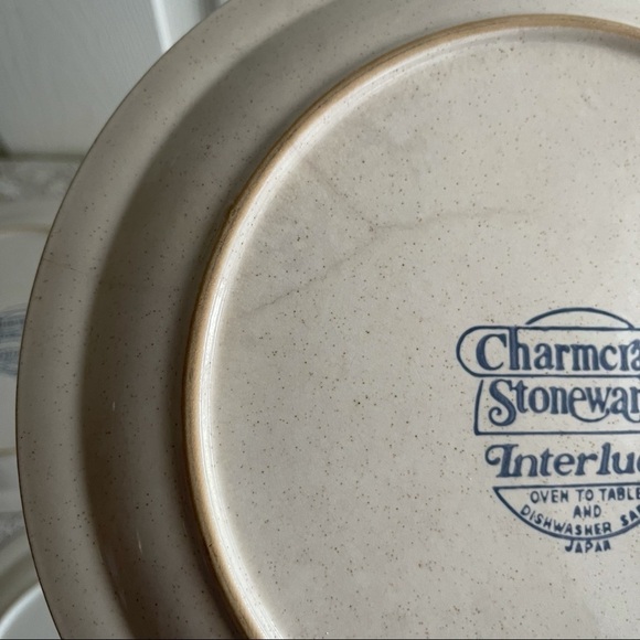 Charmcraft Interlude Stoneware Dinner Plate 10.5" Floral Japan Set Of 3 - Picture 11 of 11